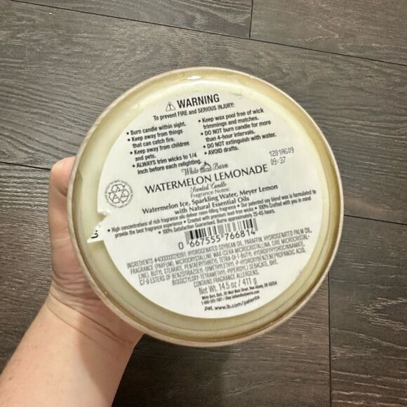 White Barn Bath & Body Works Watermelon Lemonade 3 Wick Candle New - Picture 5 of 5